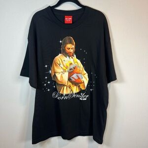 Full Send Nelk Boys Born Sender Crewneck T-Shirt Black Graphic Beer  NEW Size XL